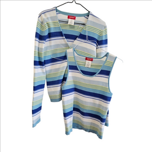 Vintage 90s ESPRIT Knitted Cotton Sweater Set